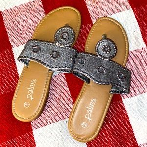 PALMS GLITTERY SANDALS